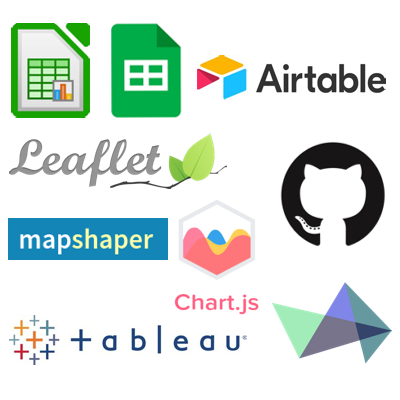 Some of the visualization tools introduced in Hands-On Data Visualization
